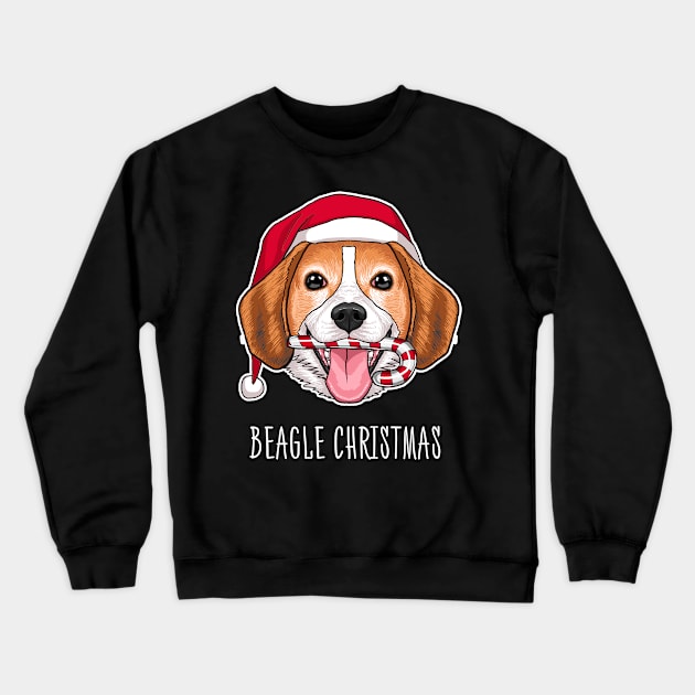 Beagle Christmas Shirt Cute Christmas Beagle Tshirt Beagle Boy Girl Holiday Gift Funny Dog Lover Christmas Tee Crewneck Sweatshirt by NickDezArts